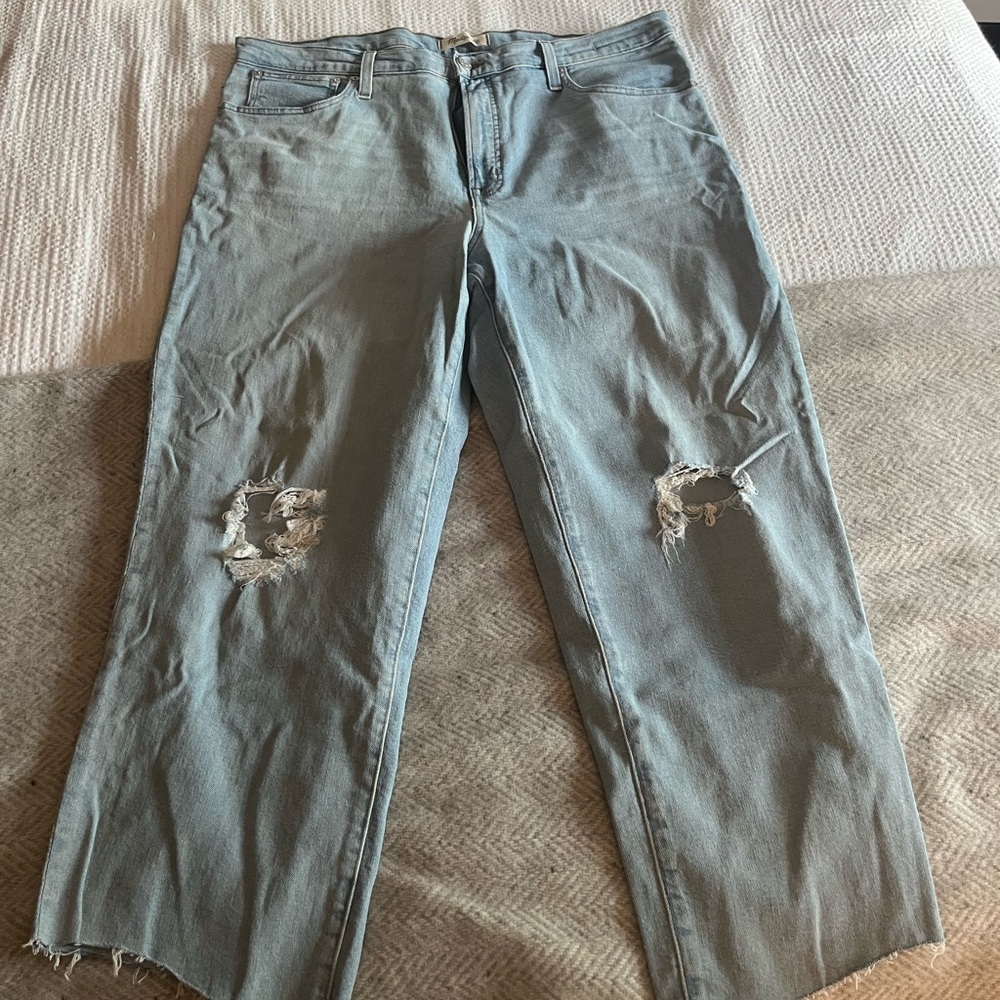 Madewell Women's Straight Leg Jeans in Light Blue